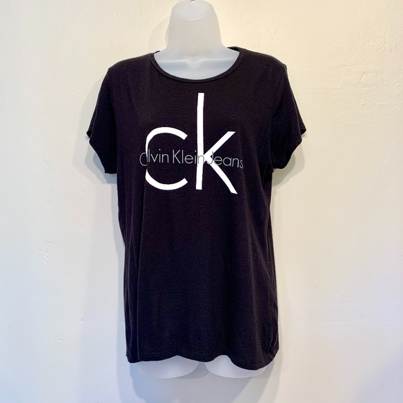 Calvin Klein Jeans Tops - Calvin Klein | Black White Logo Classic T-Shirt